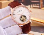 High Quality Jaeger-LeCoultre Tourbillon Watch - Rose Gold White Dial
